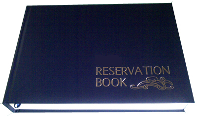 Sample Restaurant Reservation Book